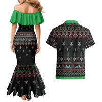 Santa Claus With African Traditional Costume Couples Matching Mermaid Dress and Hawaiian Shirt Christmas - Wonder Print Shop