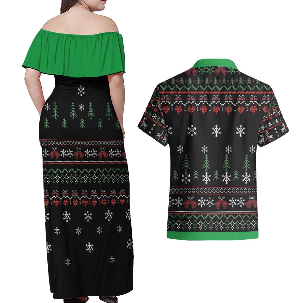 Santa Claus With African Traditional Costume Couples Matching Off Shoulder Maxi Dress and Hawaiian Shirt Christmas - Wonder Print Shop