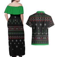 Santa Claus With African Traditional Costume Couples Matching Off Shoulder Maxi Dress and Hawaiian Shirt Christmas - Wonder Print Shop