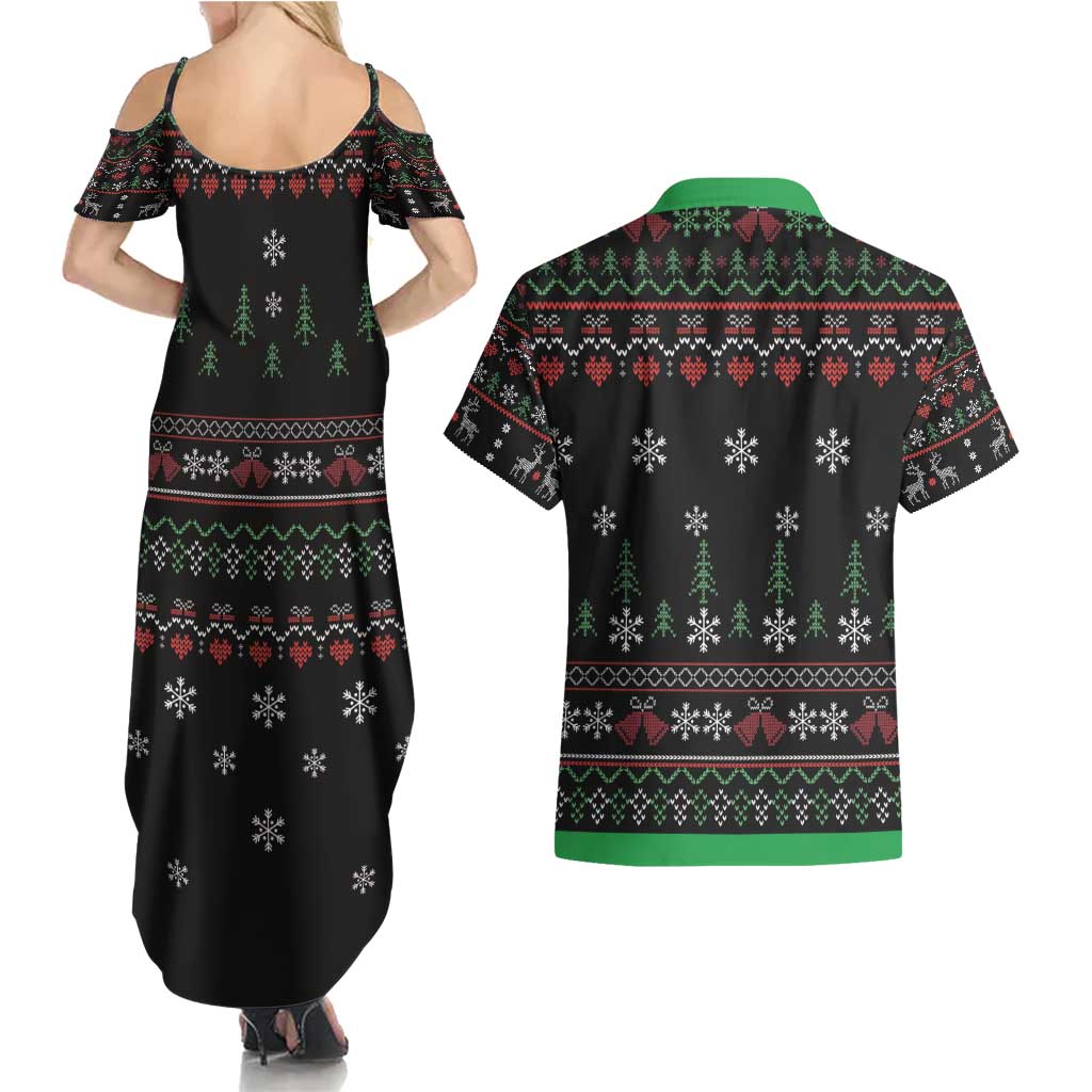 Santa Claus With African Traditional Costume Couples Matching Summer Maxi Dress and Hawaiian Shirt Christmas - Wonder Print Shop