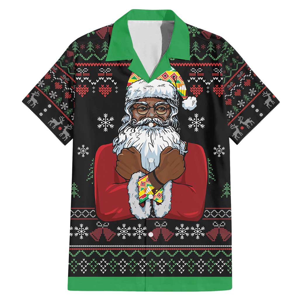 Santa Claus With African Traditional Costume Family Matching Mermaid Dress and Hawaiian Shirt Christmas - Wonder Print Shop
