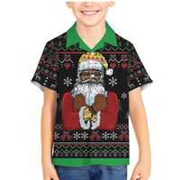 Santa Claus With African Traditional Costume Family Matching Mermaid Dress and Hawaiian Shirt Christmas - Wonder Print Shop