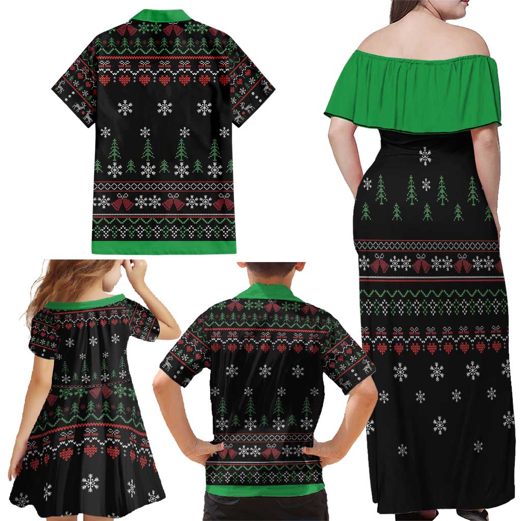 Santa Claus With African Traditional Costume Family Matching Off Shoulder Maxi Dress and Hawaiian Shirt Christmas - Wonder Print Shop