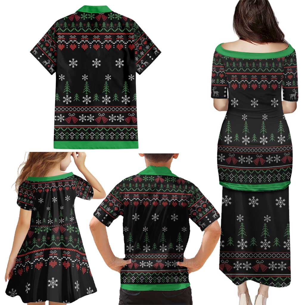 Santa Claus With African Traditional Costume Family Matching Puletasi and Hawaiian Shirt Christmas - Wonder Print Shop