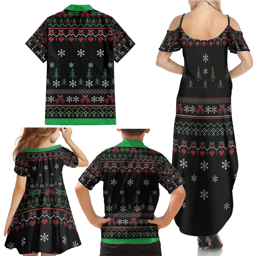 Santa Claus With African Traditional Costume Family Matching Summer Maxi Dress and Hawaiian Shirt Christmas - Wonder Print Shop