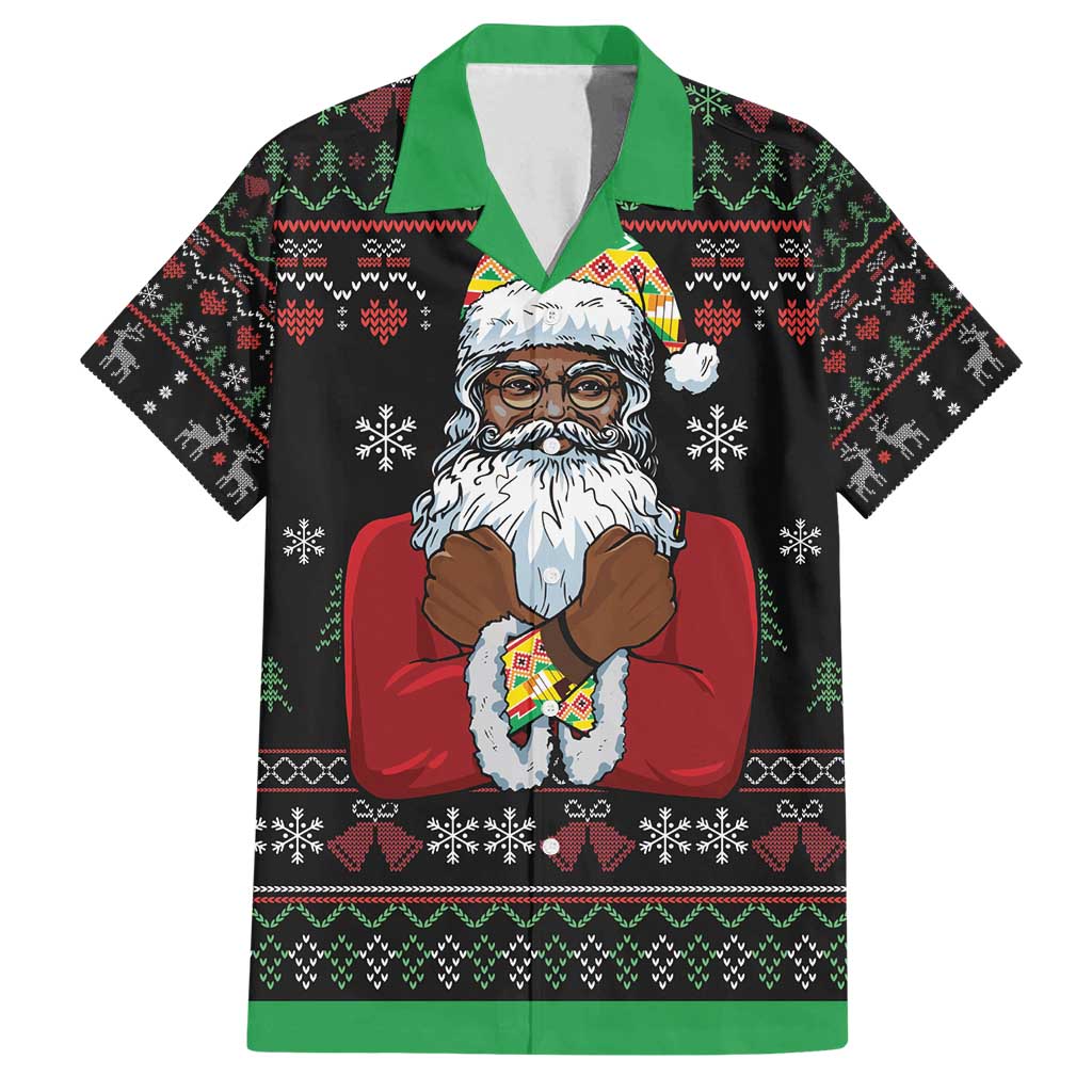 Santa Claus With African Traditional Costume Family Matching Summer Maxi Dress and Hawaiian Shirt Christmas - Wonder Print Shop