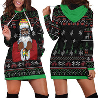Santa Claus With African Traditional Costume Hoodie Dress Christmas - Wonder Print Shop