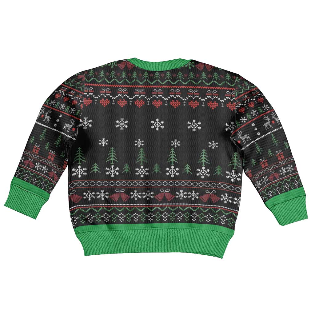 Santa Claus With African Traditional Costume Kid Ugly Christmas Sweater Christmas - Wonder Print Shop