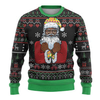 Santa Claus With African Traditional Costume Ugly Christmas Sweater Christmas - Wonder Print Shop