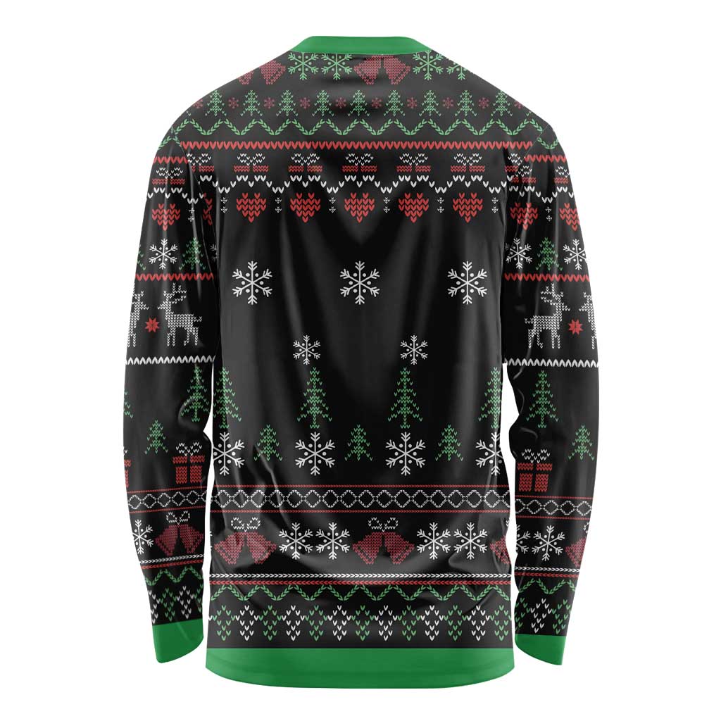 Santa Claus With African Traditional Costume Long Sleeve Shirt Christmas - Wonder Print Shop