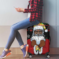 Santa Claus With African Traditional Costume Luggage Cover Christmas - Wonder Print Shop