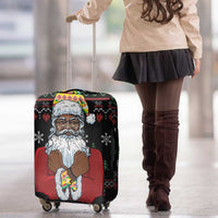 Santa Claus With African Traditional Costume Luggage Cover Christmas - Wonder Print Shop