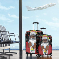 Santa Claus With African Traditional Costume Luggage Cover Christmas - Wonder Print Shop