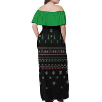 Santa Claus With African Traditional Costume Off Shoulder Maxi Dress Christmas - Wonder Print Shop