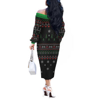 Santa Claus With African Traditional Costume Off The Shoulder Long Sleeve Dress Christmas - Wonder Print Shop
