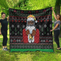 Santa Claus With African Traditional Costume Quilt Christmas - Wonder Print Shop