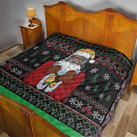 Santa Claus With African Traditional Costume Quilt Christmas - Wonder Print Shop