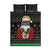 Santa Claus With African Traditional Costume Quilt Bed Set Christmas - Wonder Print Shop