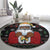 Santa Claus With African Traditional Costume Round Carpet Christmas
