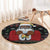 Santa Claus With African Traditional Costume Round Carpet Christmas