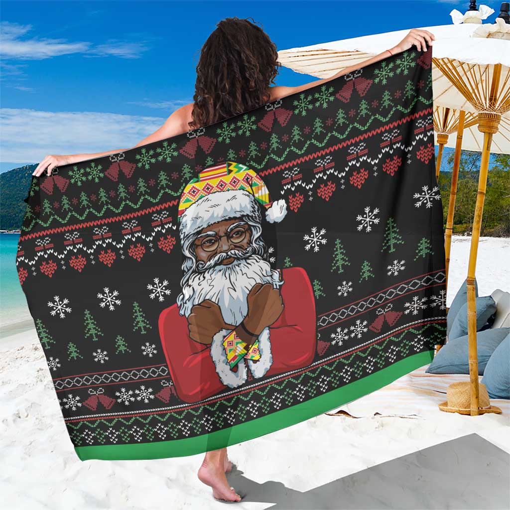 Santa Claus With African Traditional Costume Sarong Christmas - Wonder Print Shop