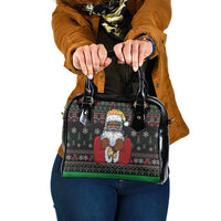 Santa Claus With African Traditional Costume Shoulder Handbag Christmas