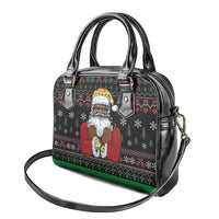 Santa Claus With African Traditional Costume Shoulder Handbag Christmas