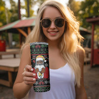 Santa Claus With African Traditional Costume Skinny Tumbler Christmas - Wonder Print Shop