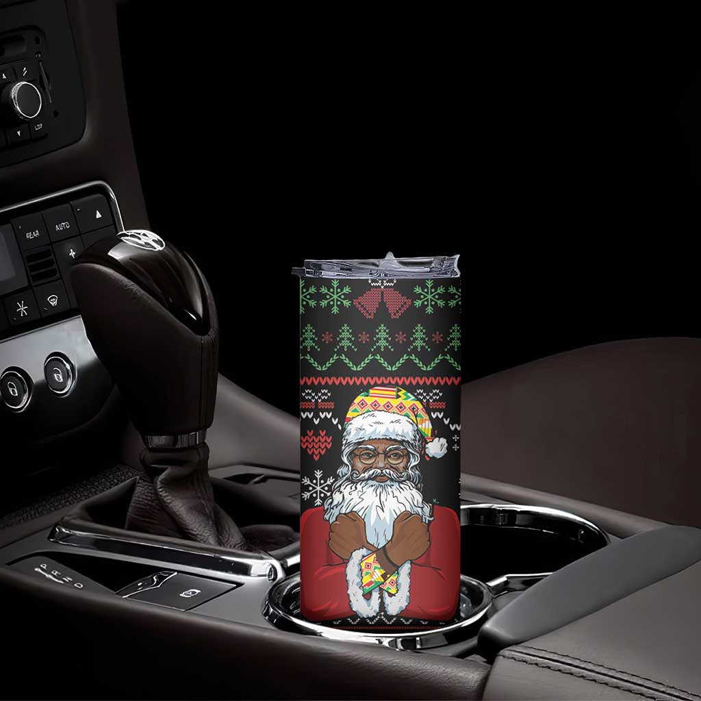 Santa Claus With African Traditional Costume Skinny Tumbler Christmas - Wonder Print Shop