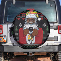 Santa Claus With African Traditional Costume Spare Tire Cover Christmas - Wonder Print Shop