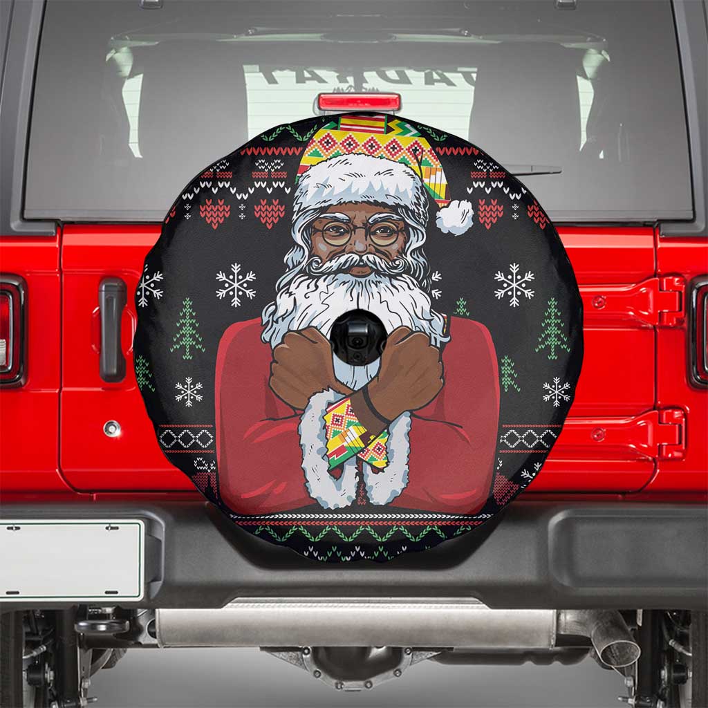 Santa Claus With African Traditional Costume Spare Tire Cover Christmas - Wonder Print Shop