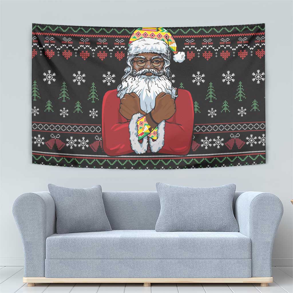 Santa Claus With African Traditional Costume Tapestry Christmas - Wonder Print Shop