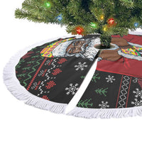 Santa Claus With African Traditional Costume Tree Skirt Christmas - Wonder Print Shop