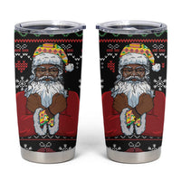 Santa Claus With African Traditional Costume Tumbler Cup Christmas - Wonder Print Shop