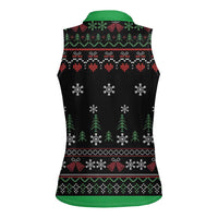 Santa Claus With African Traditional Costume Women Sleeveless Polo Shirt Christmas - Wonder Print Shop