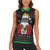 Santa Claus With African Traditional Costume Women Sleeveless Polo Shirt Christmas - Wonder Print Shop
