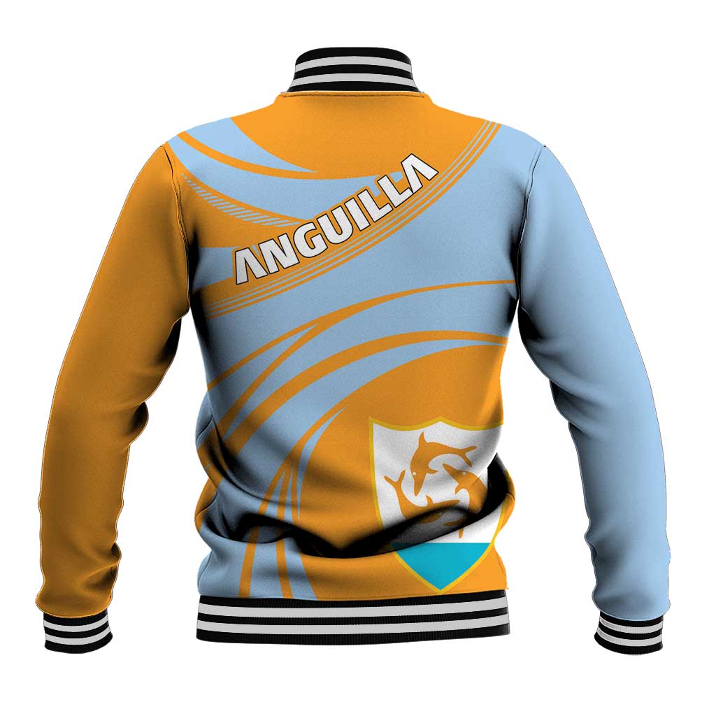 Anguilla Baseball Jacket Coat Of Arms Cricket Style - Wonder Print Shop