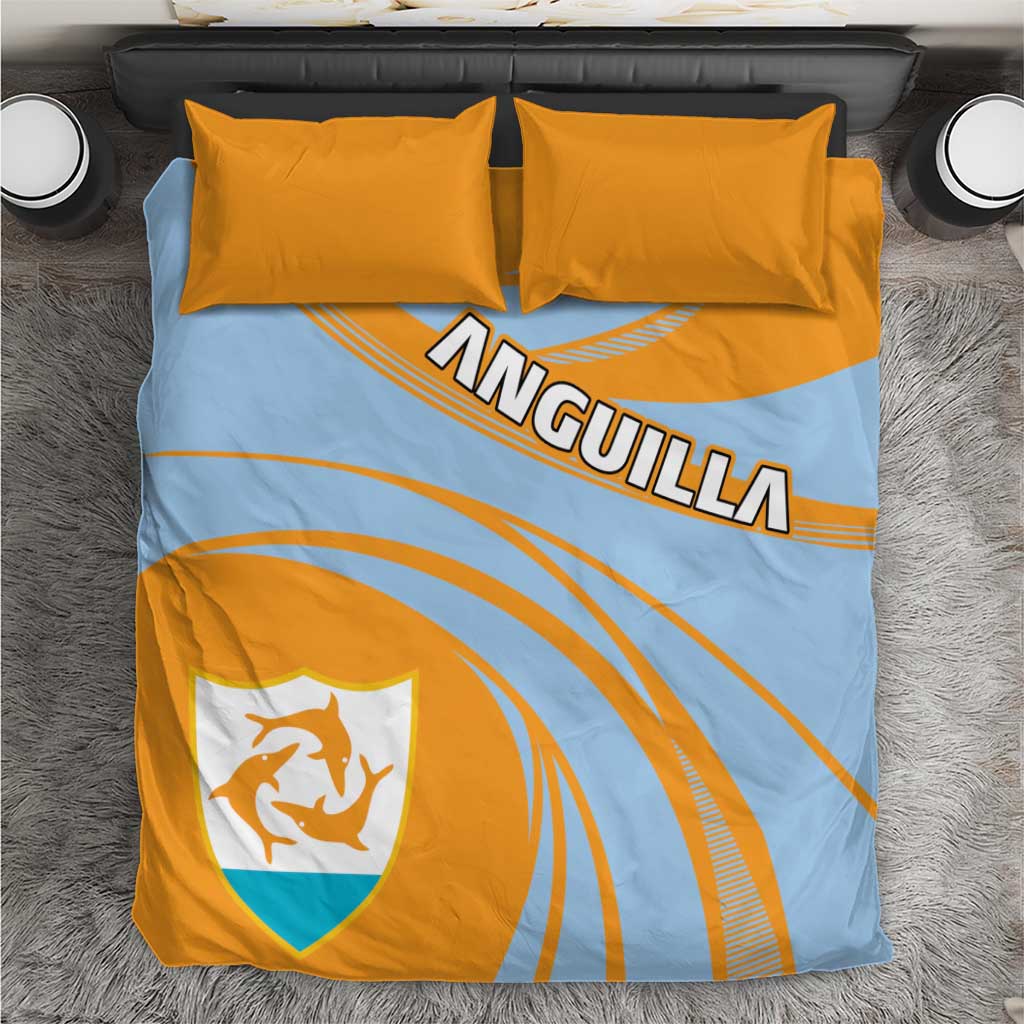 Anguilla Bedding Set Coat Of Arms Cricket Style - Wonder Print Shop