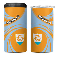 Anguilla 4 in 1 Can Cooler Tumbler Coat Of Arms Cricket Style - Wonder Print Shop