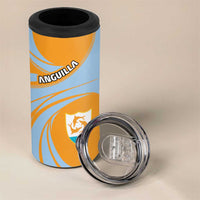 Anguilla 4 in 1 Can Cooler Tumbler Coat Of Arms Cricket Style - Wonder Print Shop