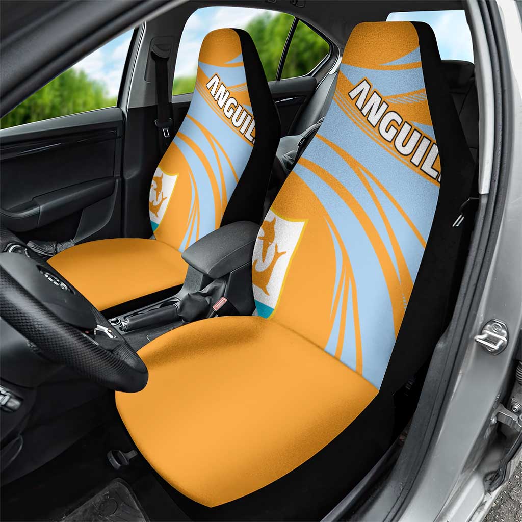 Anguilla Car Seat Cover Coat Of Arms Cricket Style - Wonder Print Shop