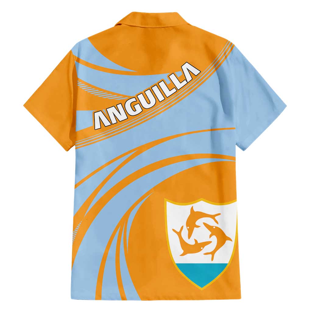 Anguilla Hawaiian Shirt Coat Of Arms Cricket Style - Wonder Print Shop