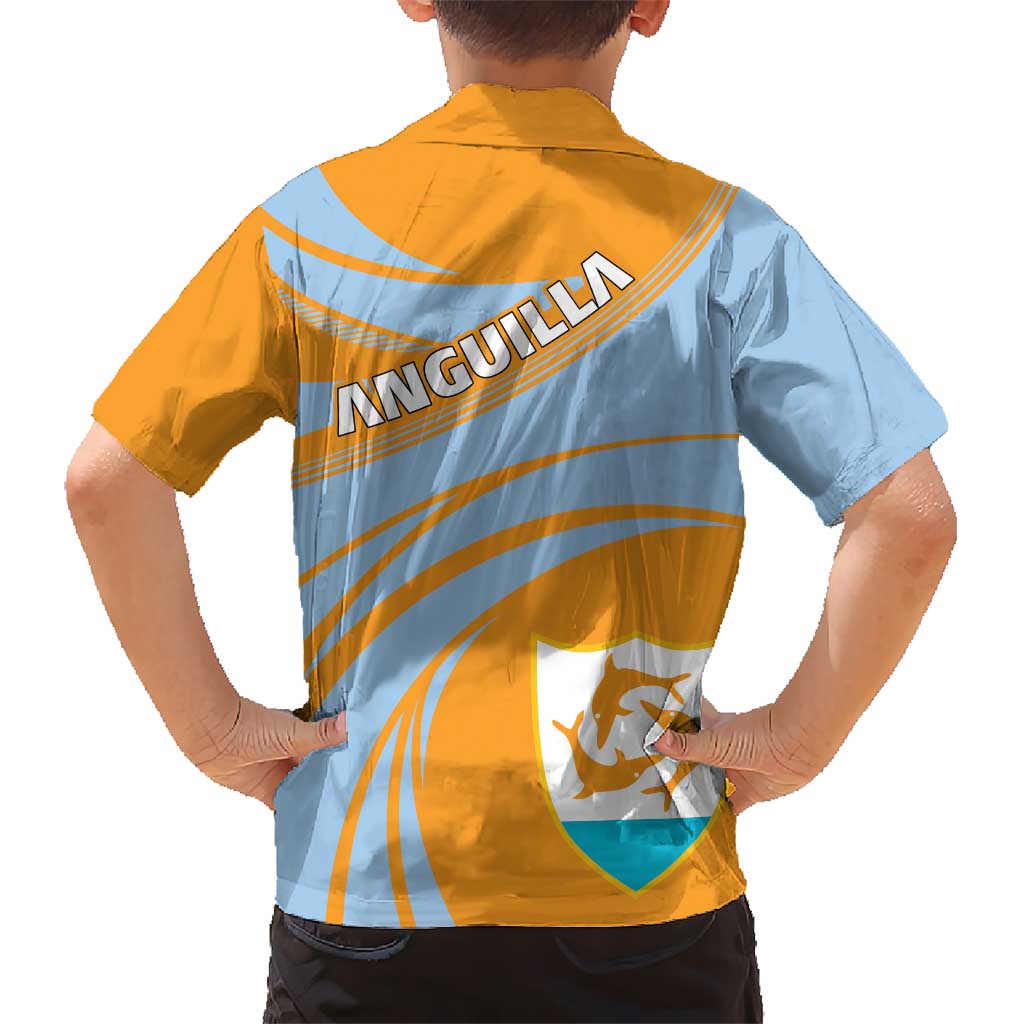 Anguilla Hawaiian Shirt Coat Of Arms Cricket Style - Wonder Print Shop