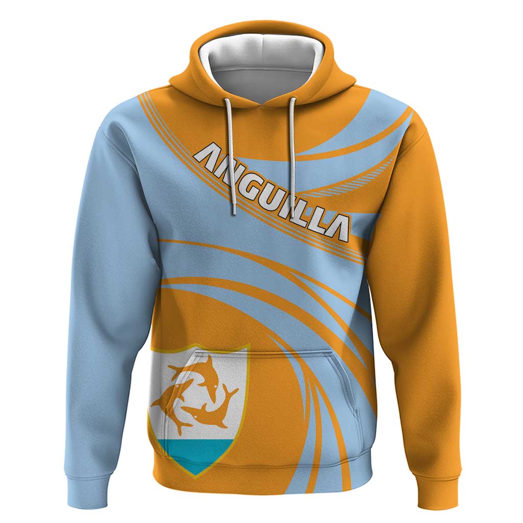 Anguilla Hoodie Coat Of Arms Cricket Style - Wonder Print Shop