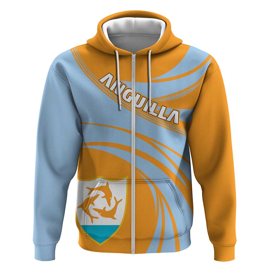 Anguilla Hoodie Coat Of Arms Cricket Style - Wonder Print Shop