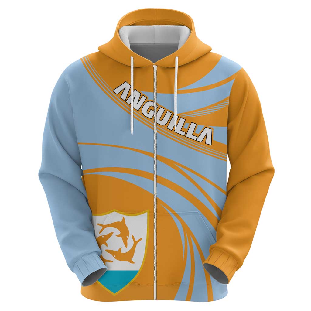 Anguilla Hoodie Coat Of Arms Cricket Style - Wonder Print Shop
