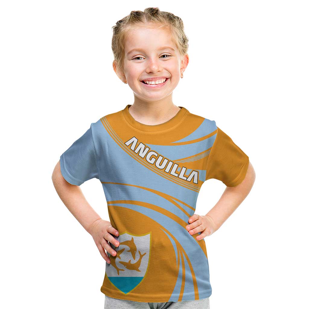 Anguilla Kid T Shirt Coat Of Arms Cricket Style - Wonder Print Shop