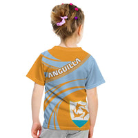 Anguilla Kid T Shirt Coat Of Arms Cricket Style - Wonder Print Shop