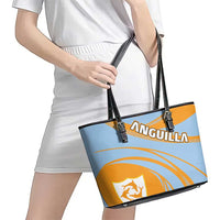 Anguilla Leather Tote Bag Coat Of Arms Cricket Style - Wonder Print Shop
