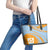 Anguilla Leather Tote Bag Coat Of Arms Cricket Style - Wonder Print Shop